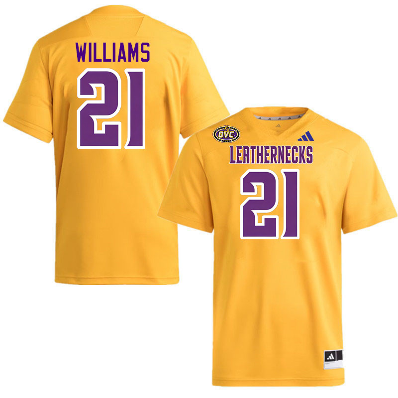 Western Illinois Leathernecks #21 Brinston Williams College Football Jerseys,Uniforms-Gold